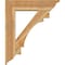 Ekena Millwork Merced Traditional Rough Sawn Bracket w/ Offset Brace, Western Red Cedar, 8"W x 32"D x 38"H BKT0806X32X38MRC01RWR - alternate 4